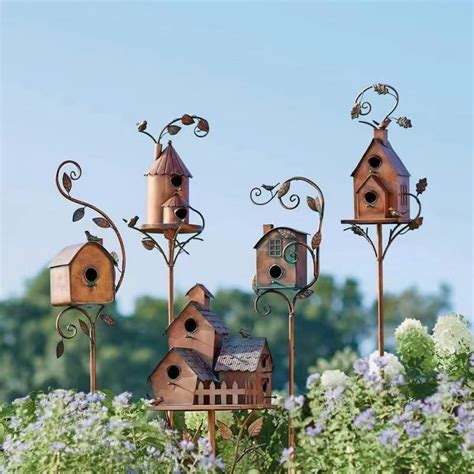 bird house metal|wilcohome decorative metal bird house.